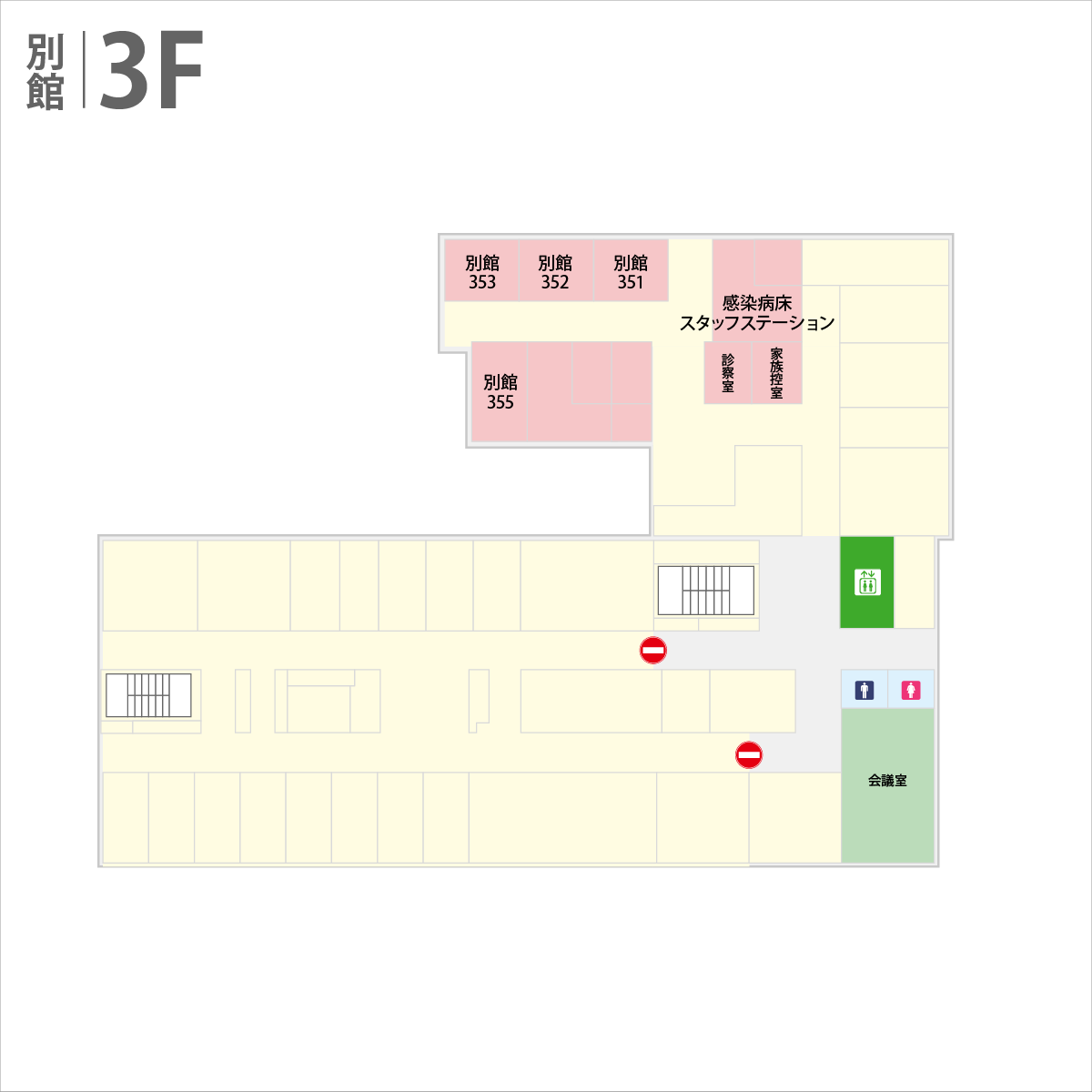 別館 3Fのフロアマップ