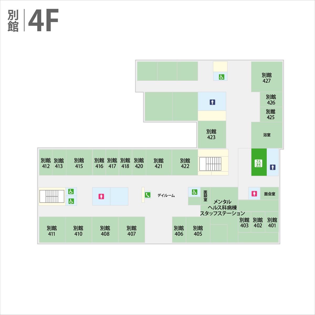別館 4Fのフロアマップ