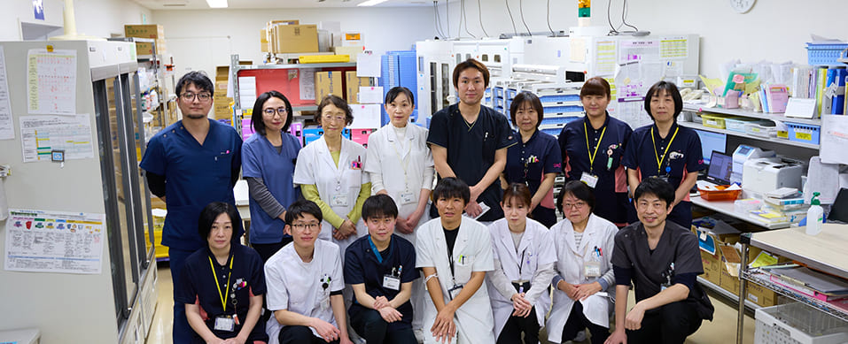 チーム医療のスタッフ集合写真