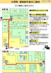 小児科　待機エリアへのご案内